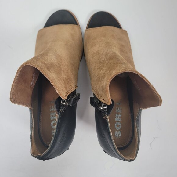 Sorel Nadia Women's Brown Heeled Open Toe Boots NL2843-224 US Size 9.5 - Picture 5 of 9